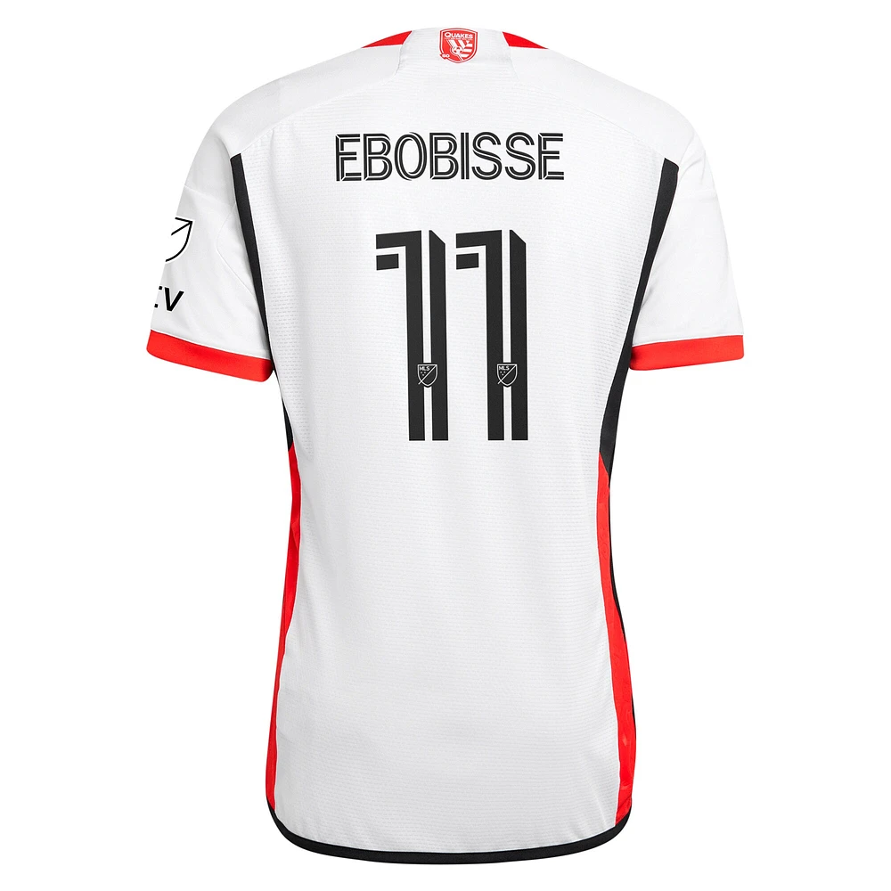 Maillot de joueur authentique Jeremy Ebobisse adidas pour hommes, San Jose Earthquakes 2024 The 50 Kit, blanc