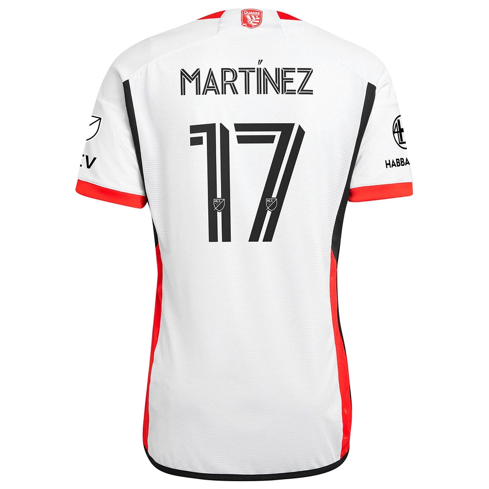 Maillot de joueur authentique adidas Josef Martinez pour homme, blanc, San Jose Earthquakes 2025 The 50 Kit