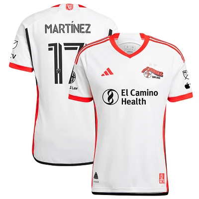 Maillot de joueur authentique adidas Josef Martinez pour homme, blanc, San Jose Earthquakes 2025 The 50 Kit