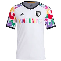 Haut d'avant-match adidas San Jose Earthquakes 2023 Pride blanc pour homme