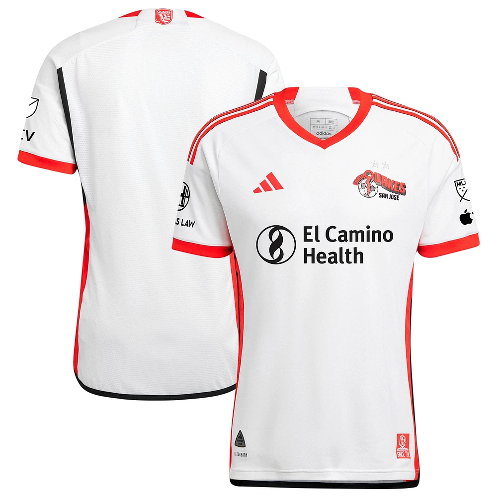 Men's adidas White San Jose Earthquakes 2025 The 50 Kit Authentic Jersey