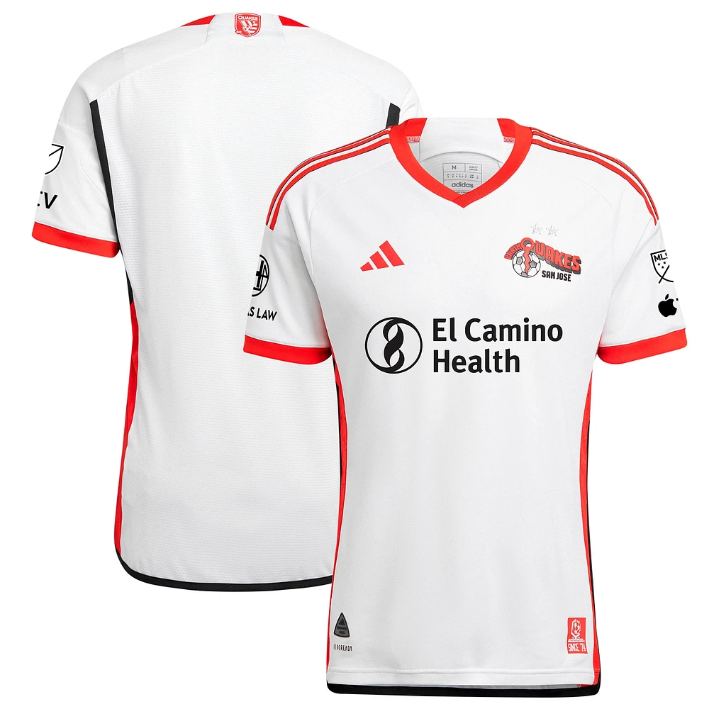 Men's adidas White San Jose Earthquakes 2025 The 50 Kit Authentic Jersey