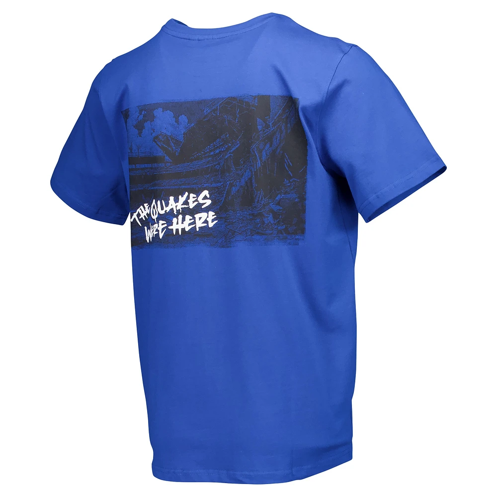 T-shirt bleu décontracté pour hommes, San Jose Earthquakes Street Heavy