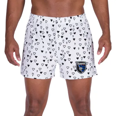 San Jose Earthquakes Concepts Sport Epiphany All Over Print Knit Boxers - White