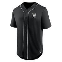 Maillot de baseball boutonné à la mode troisième période des San Jose Earthquakes Fanatics pour hommes, noir