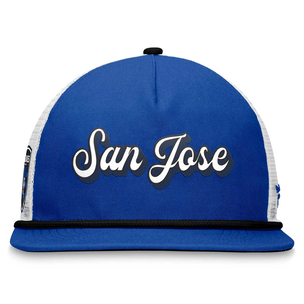 Men's Fanatics Royal/White San Jose Earthquakes True Classic Golf Snapback Hat