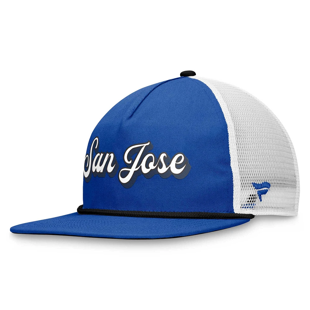 Casquette Snapback de golf True Classic San Jose Earthquakes Fanatics Royal/Blanc pour hommes