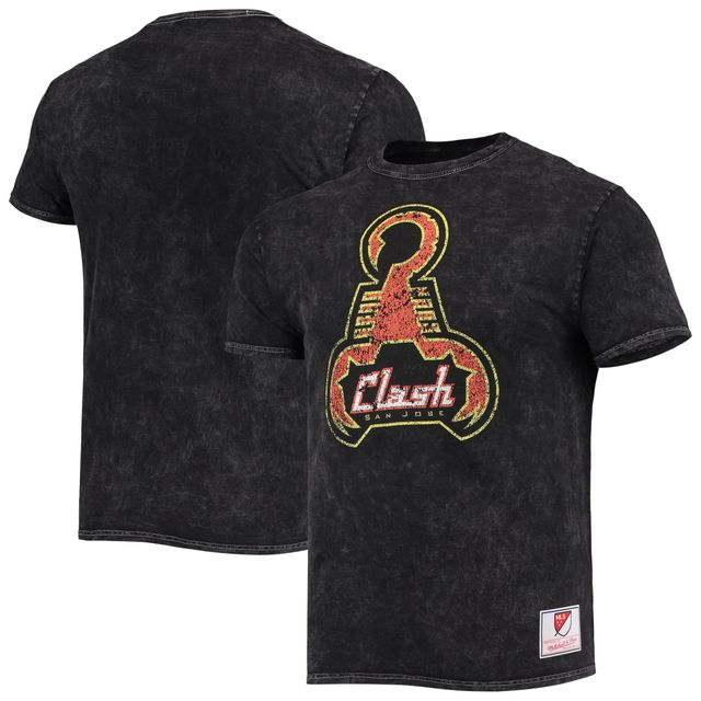 T-shirt Mitchell & Ness San Jose Clash Since '96 Mineral Wash noir pour homme