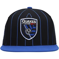 Casquette Snapback pour homme Mitchell & Ness noire San Jose Earthquakes Team Pin