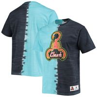 Men's Mitchell & Ness Blue San Jose Clash Vertical Tie-Dye Top