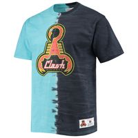 Men's Mitchell & Ness Blue San Jose Clash Vertical Tie-Dye Top