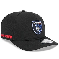 Men's New Era  Black San Jose Earthquakes 2025 Jersey Hook 9SEVENTY Stretch-Snap Hat