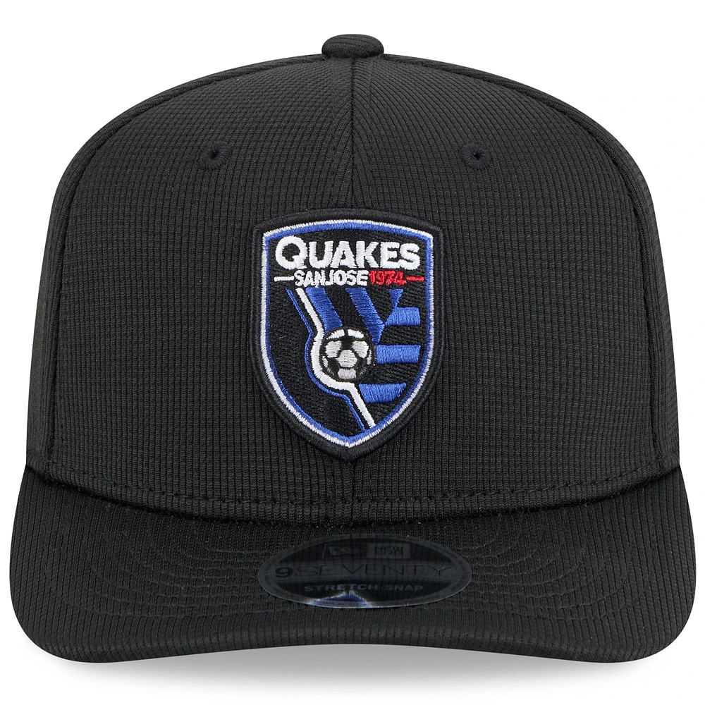Men's New Era  Black San Jose Earthquakes 2025 Jersey Hook 9SEVENTY Stretch-Snap Hat