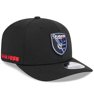 Men's New Era  Black San Jose Earthquakes 2025 Jersey Hook 9SEVENTY Stretch-Snap Hat