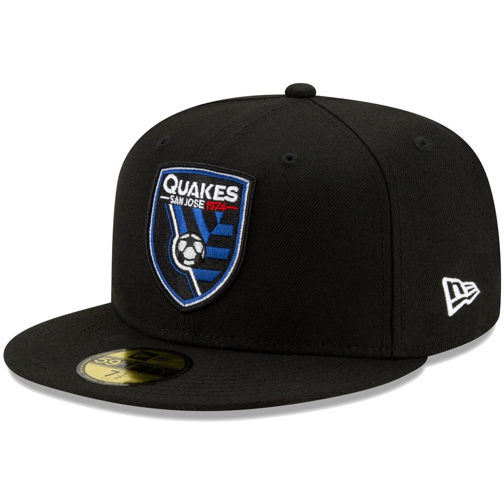 Men's New Era Black San Jose Earthquakes Logo 59FIFTY Fitted Hat