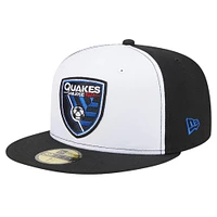 Men's New Era White/Black San Jose Earthquakes 2024 Kick Off Collection 59FIFTY Fitted Hat