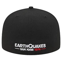 Men's New Era White/Black San Jose Earthquakes 2024 Kick Off Collection 59FIFTY Fitted Hat