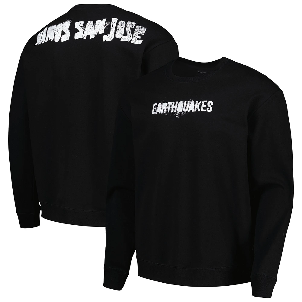 Men's The Wild Collective Black San Jose Earthquakes Pullover Sweatshirt