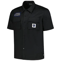 Men's The Wild Collective Black San Jose Earthquakes Utility Button-Up Shirt