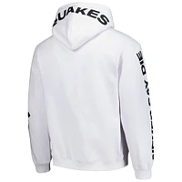 Sweat à capuche The Wild Collective en polaire San Jose Earthquakes blanc pour homme