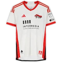 Maillot adidas blanc dédicacé n° 30 de Niko Tsakiris des San Jose Earthquakes pour la saison 2024 de la MLS - Taille M