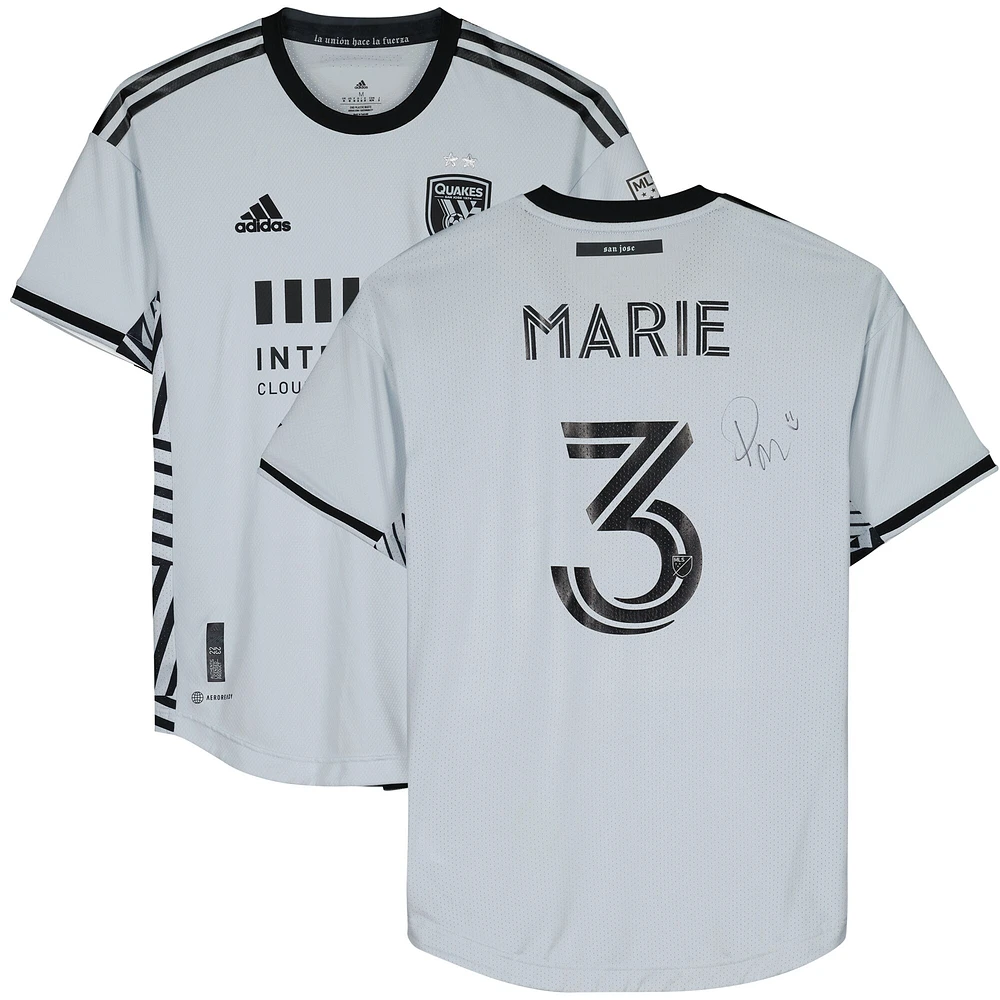 Maillot gris dédicacé #3 de Paul Marie San Jose Earthquakes pour la saison 2023 de la MLS