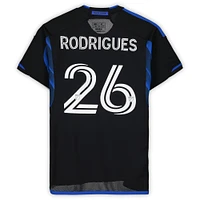 Maillot noir dédicacé #26 de Rodrigues San Jose Earthquakes pour la saison 2023 de la MLS