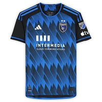 Maillot adidas bleu/noir dédicacé Rodrigues San Jose Earthquakes n° 26, saison 2024 de la MLS - Taille M