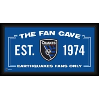 San Jose Earthquakes Framed 10" x 20" Fan Cave Collage