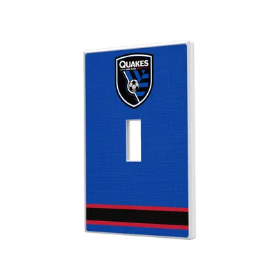 San Jose Earthquakes Stripe Design Single Toggle Lightswitch Plate