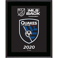Plaque sublimée non signée 10,5" x 13" des San Jose Earthquakes 2020 MLS is Back Tournament