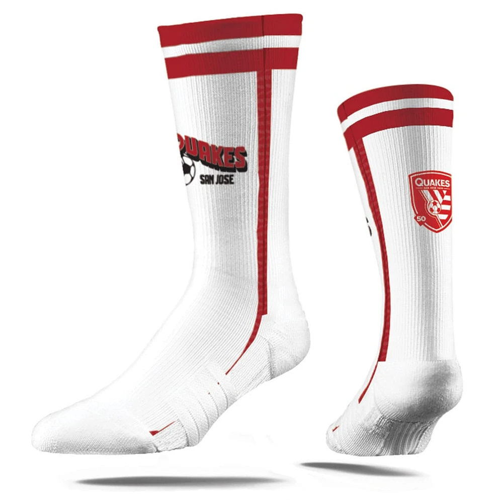 Unisex Strideline White San Jose Earthquakes 2024 Jersey Hook Premium Crew Socks