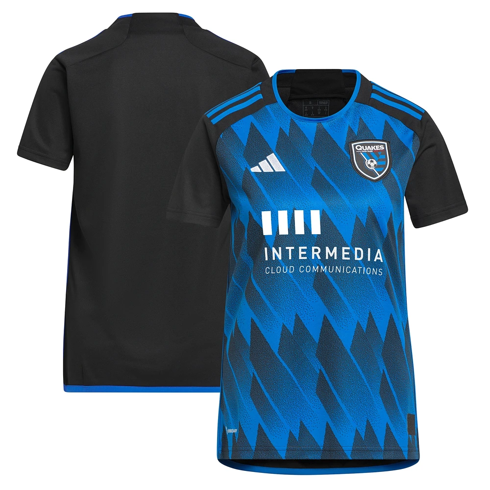 Réplique du maillot adidas San Jose Earthquakes 2023 Active Fault pour femme, bleu