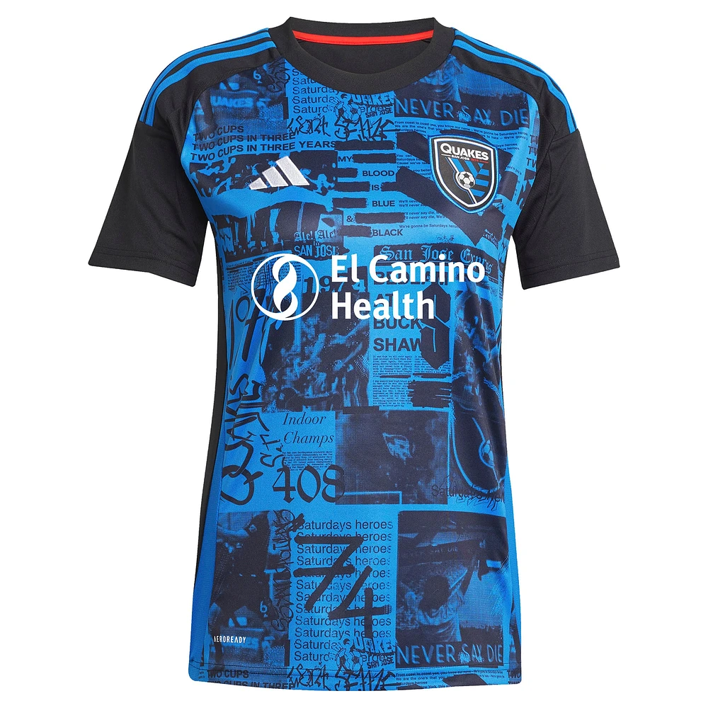 Women's adidas Cristian Arango Black San Jose Earthquakes 2025 Headliner Replica Player Jersey