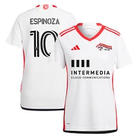 Women's adidas Cristian Espinoza White San Jose Earthquakes 2024 The 50 Kit Replica Player Jersey