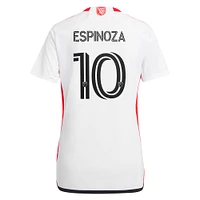 Women's adidas Cristian Espinoza White San Jose Earthquakes 2024 The 50 Kit Replica Player Jersey