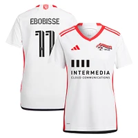 Women's adidas Jeremy Ebobisse White San Jose Earthquakes 2024 The 50 Kit Replica Player Jersey