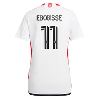 Women's adidas Jeremy Ebobisse White San Jose Earthquakes 2024 The 50 Kit Replica Player Jersey