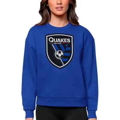 San Jose Earthquakes Antigua Women's Team Logo Victory Pullover Sweatshirt