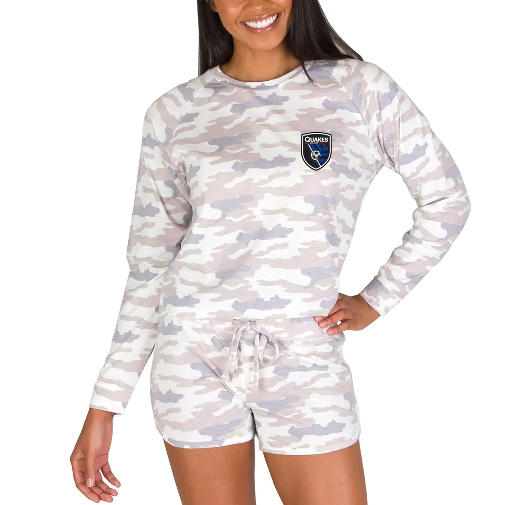 Lids San Jose Earthquakes Concepts Sport Women's Encounter Long Sleeve Top  & Shorts Set - Camo