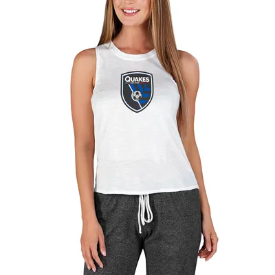 San Jose Earthquakes Concepts Sport Women's Gable Knit Tank Top - White