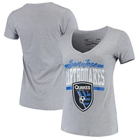 T-shirt graphique MVP Bar des San Jose Earthquakes Mitchell & Ness gris pour femmes