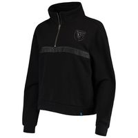 Women's The Wild Collective Black San Jose Earthquakes Quarter-Zip Jacket