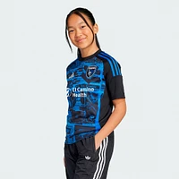 Youth adidas  Black San Jose Earthquakes 2025 Headliner Replica Jersey