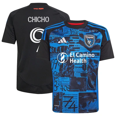 Youth adidas Cristian Arango Black San Jose Earthquakes 2025 Headliner Replica Player Jersey