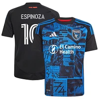 Youth adidas Cristian Espinoza Black San Jose Earthquakes 2025 Headliner Replica Player Jersey