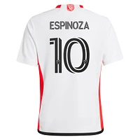 Youth adidas Cristian Espinoza White San Jose Earthquakes 2024 The 50 Kit Replica Player Jersey