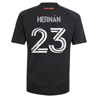 Youth adidas Hernán López Black San Jose Earthquakes 2025 Headliner Replica Player Jersey