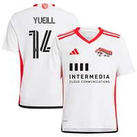 Youth adidas Jackson Yueill White San Jose Earthquakes 2024 The 50 Kit Replica Player Jersey