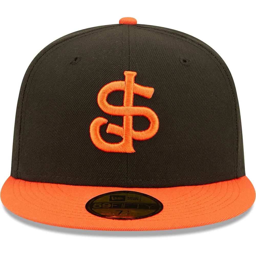 Men's New Era Black San Jose Giants Authentic Collection Team Home 59FIFTY Fitted Hat